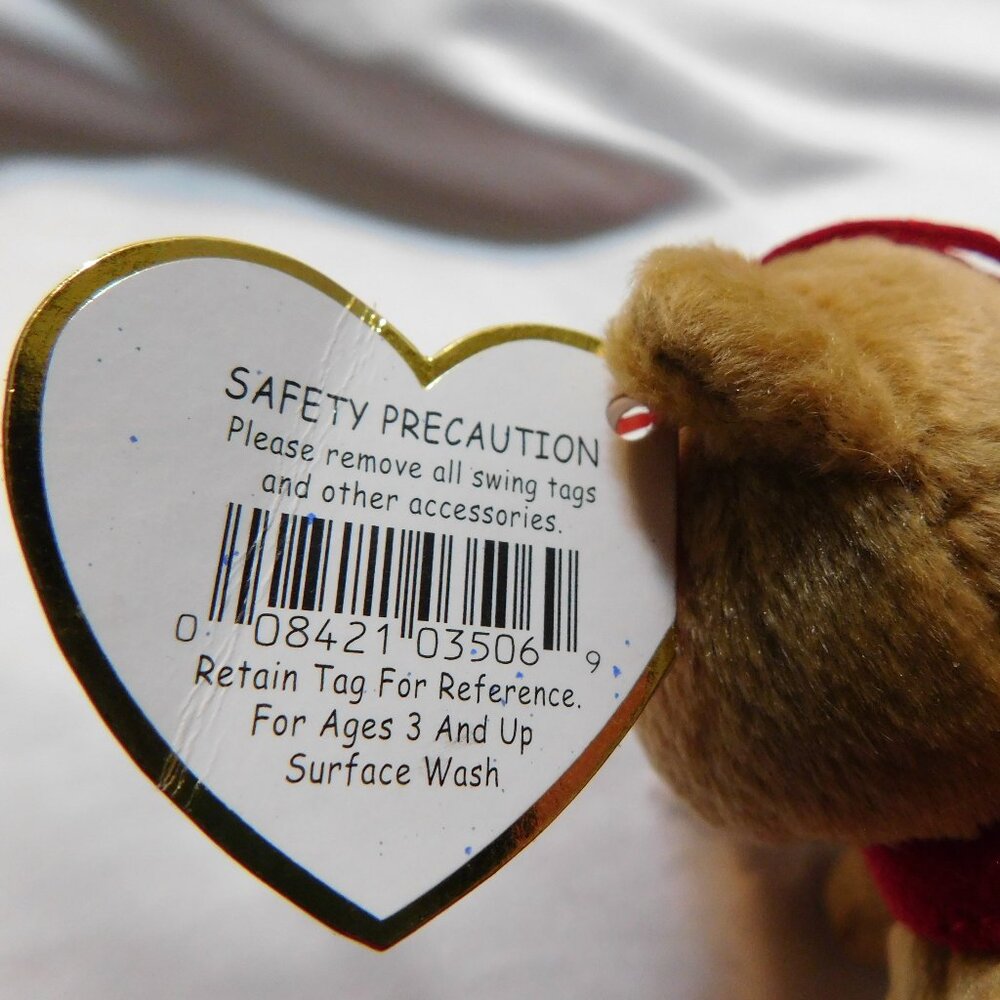 TY JINGLE BEANIES HOLIDAY TEDDY BEAR 1997 VINTAGE COLLECTIBLE - Picture 7 of 8